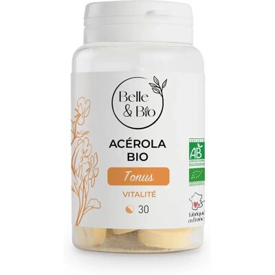 Belle & Bio Acérola Complément Alimentaire Bio - 30 Comprimés à Croquer - Publicité Belle & Bio Acérola Complément Alimentaire Bio - 30 Comprimés à Croquer - Publicité