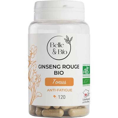 Ginseng Rojo Orgánico Belle & Bio 120 Cápsulas - Energía y Vitalidad Ginseng Rojo Orgánico Belle & Bio 120 Cápsulas - Energía y Vitalidad