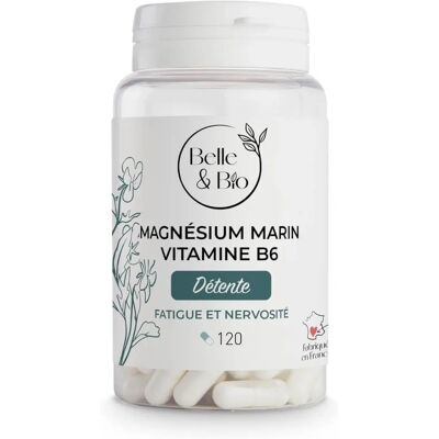 Magnésium Marin & Vitamine B6 - 120 Gélules végétales - Publicité Magnésium Marin & Vitamine B6 - 120 Gélules végétales - Publicité