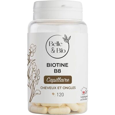 Belle & Bio Biotine B8 Cheveux Ongles - Vitamines 120 Capsules - Publicité Belle & Bio Biotine B8 Cheveux Ongles - Vitamines 120 Capsules - Publicité