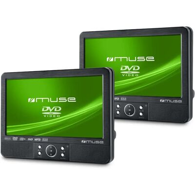 Muse M-995 CVB Portable DVD Player - Double Screen Wall-Mountable Muse M-995 CVB Portable DVD Player - Double Screen Wall-Mountable