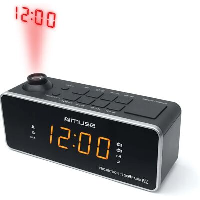 Muse M-188 P Radio Wecker - Dubbell Alarm, Projectie, FM/MW Muse M-188 P Radio Wecker - Dubbell Alarm, Projectie, FM/MW