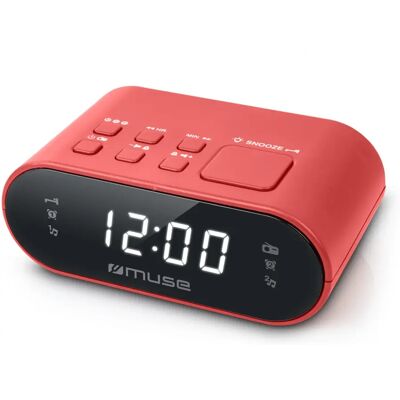 Sveglia Digitale Muse M-10 Rosso - 20 Stazioni, 24h, Radio Sveglia Digitale Muse M-10 Rosso - 20 Stazioni, 24h, Radio