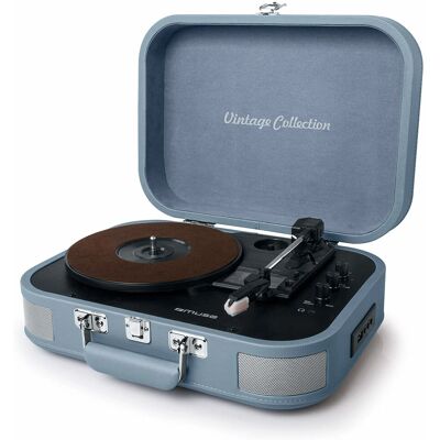 Tourne-disque Muse MT-201 BVB - 3 vitesses, Bluetooth, portable - Publicité Tourne-disque Muse MT-201 BVB - 3 vitesses, Bluetooth, portable - Publicité