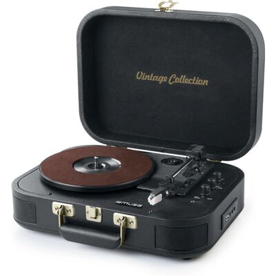 Tourne-disque Muse MT-201 GLD - 3 vitesses, Bluetooth, USB, Haut-parleurs 2x5W - Publicité Tourne-disque Muse MT-201 GLD - 3 vitesses, Bluetooth, USB, Haut-parleurs 2x5W - Publicité