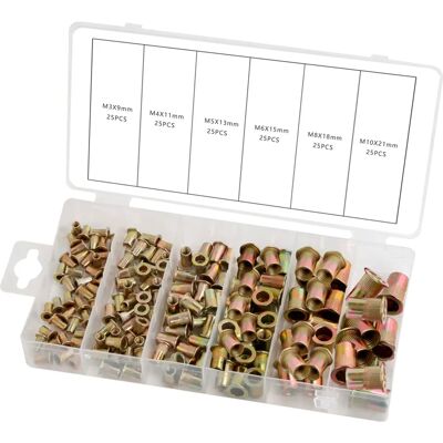 CLAS - Remaches M3-M10 - 150 pzas - Rivets CLAS - Remaches M3-M10 - 150 pzas - Rivets