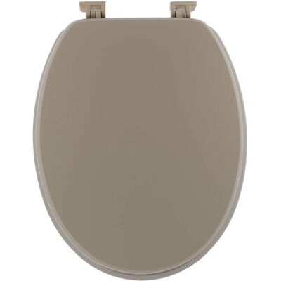 TENDANCE MDF WC-Sitz - 18 Zoll, Taupe, Kunststoffbefestigungen TENDANCE MDF WC-Sitz - 18 Zoll, Taupe, Kunststoffbefestigungen