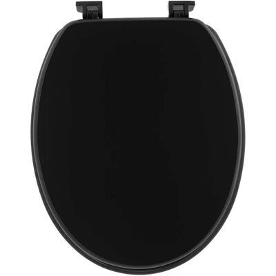 TENDANCE Sedile wc - MDF 18 pollici - Nero opaco - Facile da installare TENDANCE Sedile wc - MDF 18 pollici - Nero opaco - Facile da installare