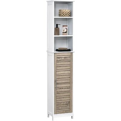 TENDANCE Almacenamiento baño Estocolmo - Blanco aspecto roble envejecido TENDANCE Almacenamiento baño Estocolmo - Blanco aspecto roble envejecido