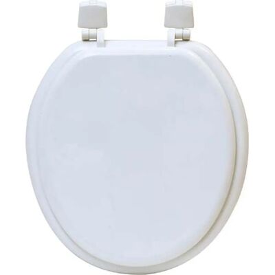 TENDANCE Weißer MDF WC-Sitz - 17 Zoll mit Kunststoffscharniere TENDANCE Weißer MDF WC-Sitz - 17 Zoll mit Kunststoffscharniere