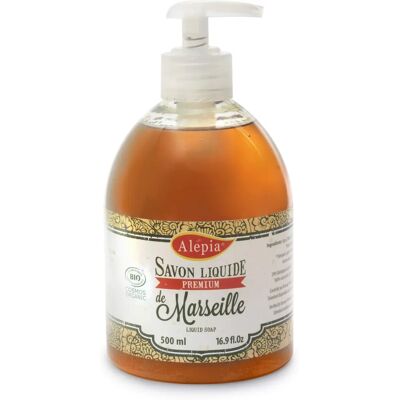 Alepia Savon de Marseille Liquide Bio - 500ml - Sans Parabène Alepia Savon de Marseille Liquide Bio - 500ml - Sans Parabène