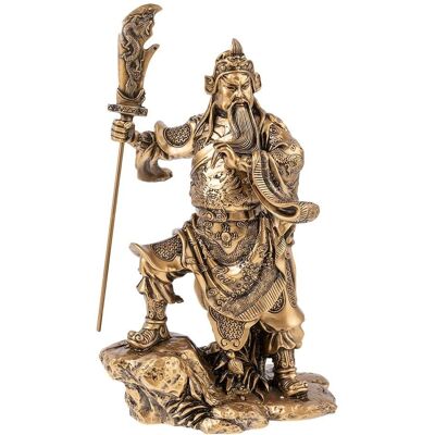 Figura z żywicy Guan Gong - 22cm wysokość - złota - Bóg bogactwa Feng Shui Figura z żywicy Guan Gong - 22cm wysokość - złota - Bóg bogactwa Feng Shui