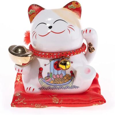 LACHINEUSE Maneki Neko Figura - Estatua de Gato de la Suerte en Cerámica LACHINEUSE Maneki Neko Figura - Estatua de Gato de la Suerte en Cerámica