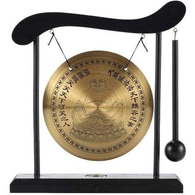 Gong em suporte de madeira - Decoração cultural asiática Gong em suporte de madeira - Decoração cultural asiática
