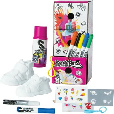 Splash Toys Sneak'Artz Shoebox Série 1-2 Sneakers à Personnaliser + Accessoires – Boîte Surprise - Publicité Splash Toys Sneak'Artz Shoebox Série 1-2 Sneakers à Personnaliser + Accessoires – Boîte Surprise - Publicité