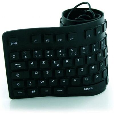 Mobility Lab ML300559 - Clavier AZERTY Noir, Pliable, Imperméable Mobility Lab ML300559 - Clavier AZERTY Noir, Pliable, Imperméable