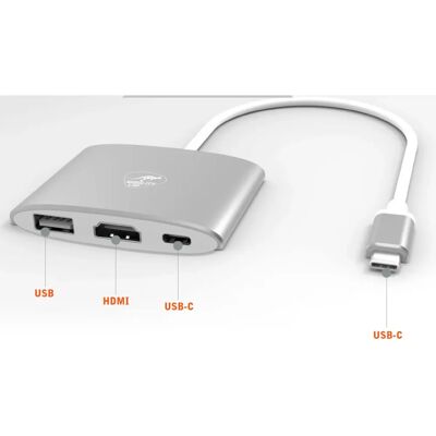 Adapter USB-C Mobility Lab 74804 - HDMI 4K, Srebrny Adapter USB-C Mobility Lab 74804 - HDMI 4K, Srebrny