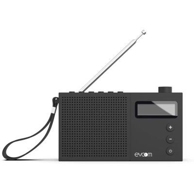 Radio Evoom EGY Czarny - FM i DAB+ z 2 budzikami Radio Evoom EGY Czarny - FM i DAB+ z 2 budzikami