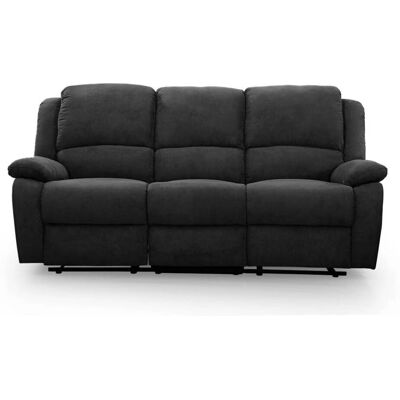 Canapé Microfibre 3 Places Loungitude L193 - Noir - Relaxation - Publicité Canapé Microfibre 3 Places Loungitude L193 - Noir - Relaxation - Publicité
