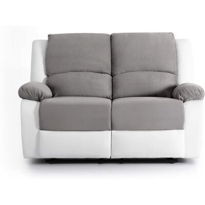 Canapé Relaxation Loungitude 2 places - Blanc et gris - Publicité Canapé Relaxation Loungitude 2 places - Blanc et gris - Publicité