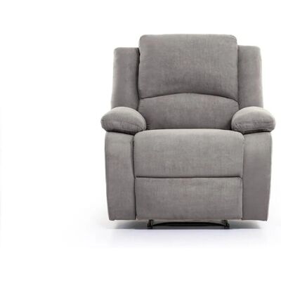 Fauteuil en microfibre gris Loungitude Relaxxo - Fauteuil de relaxation - Publicité Fauteuil en microfibre gris Loungitude Relaxxo - Fauteuil de relaxation - Publicité