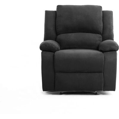 Loungitude L88 x 93 x 96cm Microfibre Noir Fauteuil Relaxation - Publicité Loungitude L88 x 93 x 96cm Microfibre Noir Fauteuil Relaxation - Publicité