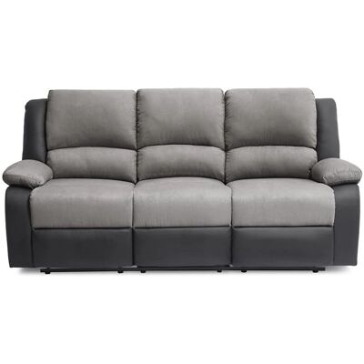 Canapé relaxation 3 places Loungitude - Gris/Noir - Mode relaxation - Publicité Canapé relaxation 3 places Loungitude - Gris/Noir - Mode relaxation - Publicité