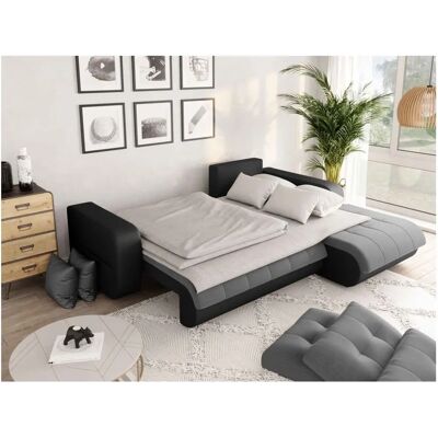 Loungitude - SUZIE - Droit - Gris et Noir - Sofa bed - Publicité Loungitude - SUZIE - Droit - Gris et Noir - Sofa bed - Publicité