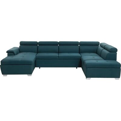 Loungitude Paola Canapé d'Angle Bleu 6 Places - Convertible - Publicité Loungitude Paola Canapé d'Angle Bleu 6 Places - Convertible - Publicité