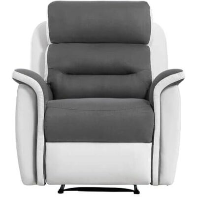 Loungitude LÉON Fauteuil Relaxation - Microfibre & Simili Cuir - Publicité Loungitude LÉON Fauteuil Relaxation - Microfibre & Simili Cuir - Publicité