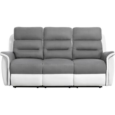 Canapé de relaxation 3 places Loungitude en microfibre et simili - Loungitude Canapé de Relaxation 3 places en Microfibre et Simili Léon - Publicité Canapé de relaxation 3 places Loungitude en microfibre et simili - Loungitude Canapé de Relaxation 3 places en Microfibre et Simili Léon - Publicité