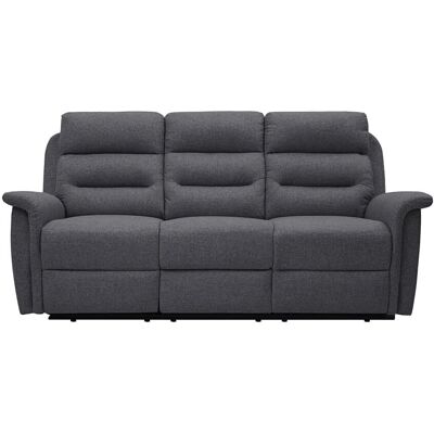 Canapé Relax 3 Places - Tissu Gris Foncé - Loungitude - Publicité Canapé Relax 3 Places - Tissu Gris Foncé - Loungitude - Publicité