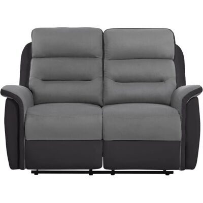 Loungitude Canapé de relaxation 2 places - Gris et Noir - Publicité Loungitude Canapé de relaxation 2 places - Gris et Noir - Publicité