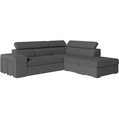 Canapé d'angle SOAN convertible en tissu - Gris anthracite - Angle Droit - Canapé-Lit - Publicité Canapé d'angle SOAN convertible en tissu - Gris anthracite - Angle Droit - Canapé-Lit - Publicité
