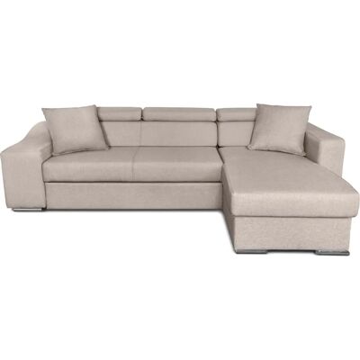Longitude Elona Canapé d'Angle Réversible Beige - 4 Places - Publicité Longitude Elona Canapé d'Angle Réversible Beige - 4 Places - Publicité