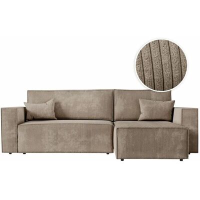 Longitude CLARISSE - Canapé d'angle réversible avec rangement - Taupe - Publicité Longitude CLARISSE - Canapé d'angle réversible avec rangement - Taupe - Publicité