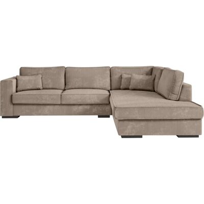 Canapé d'Angle Taupe 6 Places - Droit - Loungitude - Publicité Canapé d'Angle Taupe 6 Places - Droit - Loungitude - Publicité