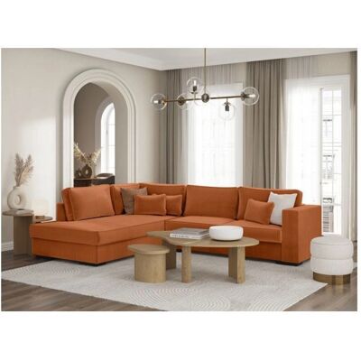 AKORD - 303L - Accoudoir gauche - Velours terracotta - Corner sofa - Publicité AKORD - 303L - Accoudoir gauche - Velours terracotta - Corner sofa - Publicité