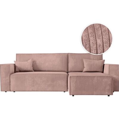 Loungitude Clarisse Canapé d'angle réversible en velours - 3 places - Publicité Loungitude Clarisse Canapé d'angle réversible en velours - 3 places - Publicité