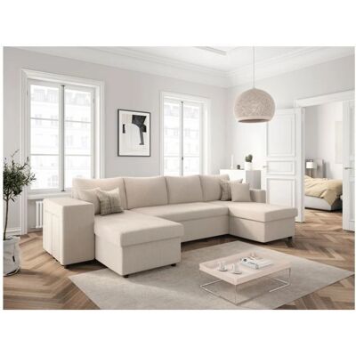 Loungitude - OSLO - Beige Velours - 8 Places - Sofa - Publicité Loungitude - OSLO - Beige Velours - 8 Places - Sofa - Publicité