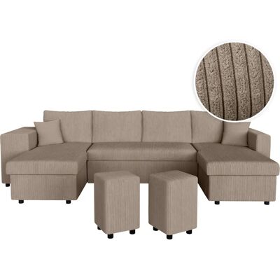 Loungitude - Oslo - Velours Taupe - Poufs Gauches - Sofa - Publicité Loungitude - Oslo - Velours Taupe - Poufs Gauches - Sofa - Publicité