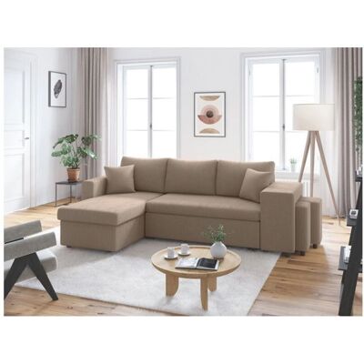 UNKNOWN - Taupe velours côtelé - Poufs à droite - Sofa - Publicité UNKNOWN - Taupe velours côtelé - Poufs à droite - Sofa - Publicité
