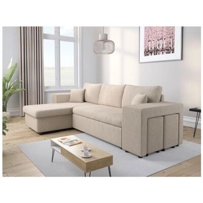 MASSIMO - MASSIMO - Beige velours - Canapé d'angle - Publicité MASSIMO - MASSIMO - Beige velours - Canapé d'angle - Publicité