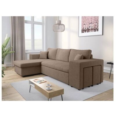MASSIMO - Canapé d'angle poufs - taupe - 254x148x81 - Sofa - Publicité MASSIMO - Canapé d'angle poufs - taupe - 254x148x81 - Sofa - Publicité