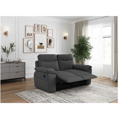 NEA - Relax 2P - Gris foncé - Tissu texturé - canapé - Publicité NEA - Relax 2P - Gris foncé - Tissu texturé - canapé - Publicité
