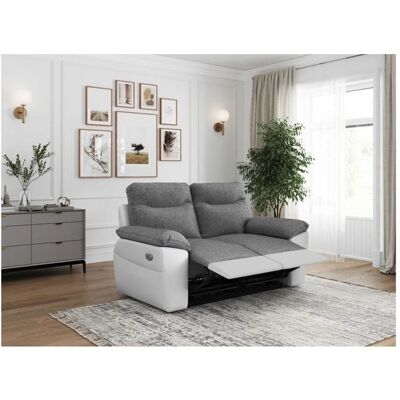NEA Canapé Relax Électrique 2 Places Gris Blanc - Canapé - Publicité NEA Canapé Relax Électrique 2 Places Gris Blanc - Canapé - Publicité