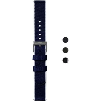 Withings Kék-Fehér Nylonszíj Scanwatch 38mm és Steel HR 36mm Withings Kék-Fehér Nylonszíj Scanwatch 38mm és Steel HR 36mm