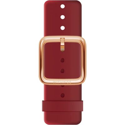 Bracelet en silicone bordeaux et or rose de Withings - Accessoires pour montre connectée - Publicité Bracelet en silicone bordeaux et or rose de Withings - Accessoires pour montre connectée - Publicité