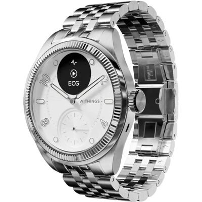 Withings ScanWatch Nova - Silber Brilliant Weiß Stahl 42mm Withings ScanWatch Nova - Silber Brilliant Weiß Stahl 42mm