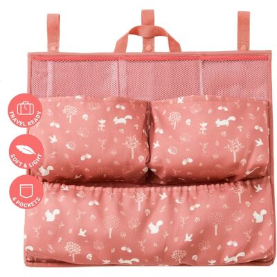 Baby to Love - Pink Forest - Hanging - 6 poches - Rangement - Publicité Baby to Love - Pink Forest - Hanging - 6 poches - Rangement - Publicité